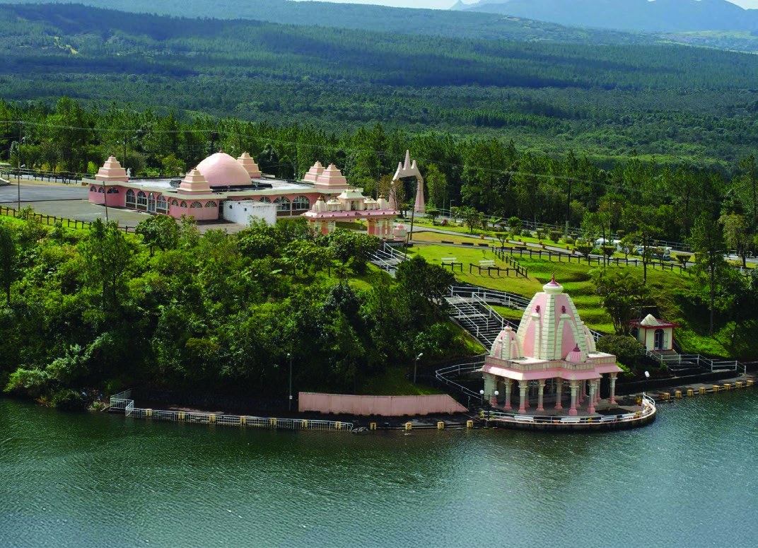 Aerial view of temples at Ganga Talao — Centennial Magazine